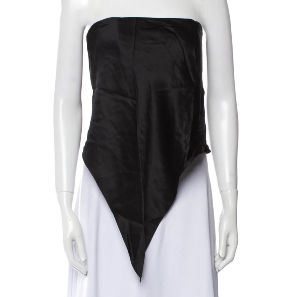 MICHELLE MASON Silk Strapless Crop Top
Size: XS | US 2